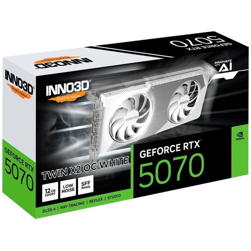 Placa de Vídeo Inno3D RTX 5070 Twin X2 OC WHITE NVIDIA GeForce